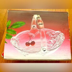 Vintage Mikasa Crystall Holiday Bells Basket